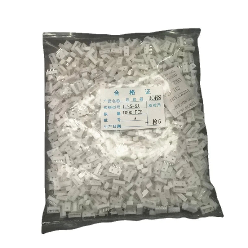 1000pcs Micor JST Connector 1.25MM Pitch Pin Header 2P/3P/4P/5P/6P/7P/8P/9P/10P Straight Needle FOR PCB BOARD 1.25 Peaceful Pleasures Health and Wellness 10P