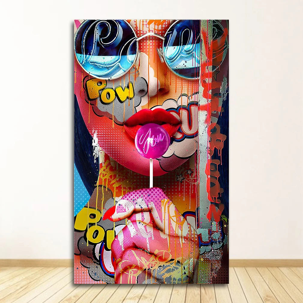 Room Canvas Painting Wall Art Picture Home Posters Graffiti Women Portrait Oil Poster And Prints Decor For Living Peaceful Pleasures Health and Wellness