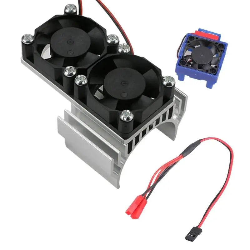 RC Car Aluminum Double Fan Cooling System 2000RPM | 1/10 Scale