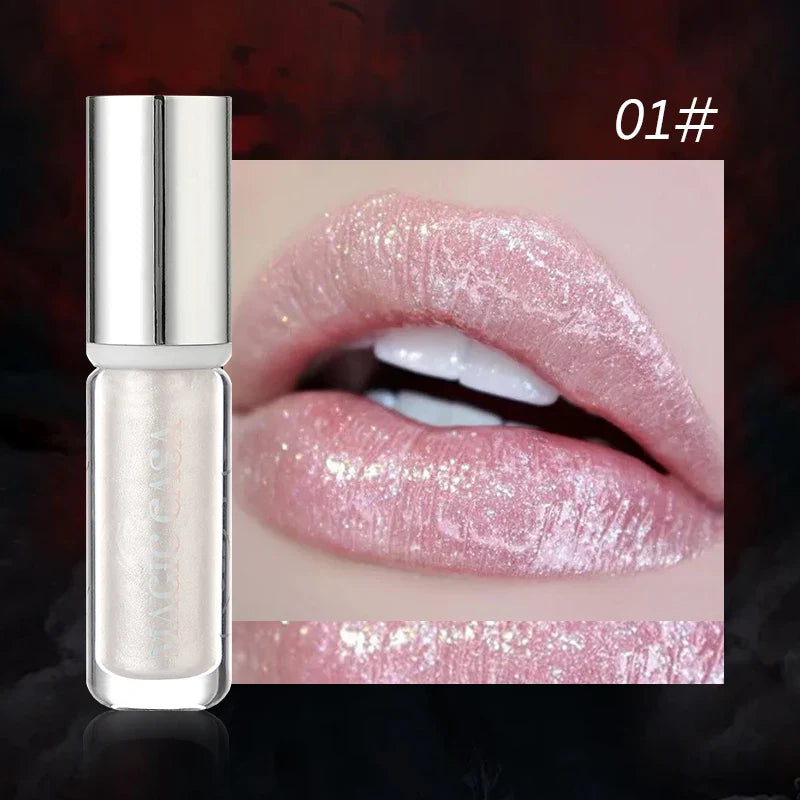 Diamond Pearlescent Shimmer Lip Gloss – Long-Lasting & Waterproof