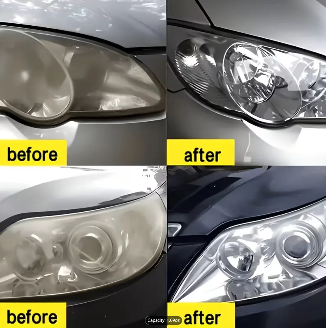 Car Headlight Restoration Kit – Remove Yellowing & Oxidation