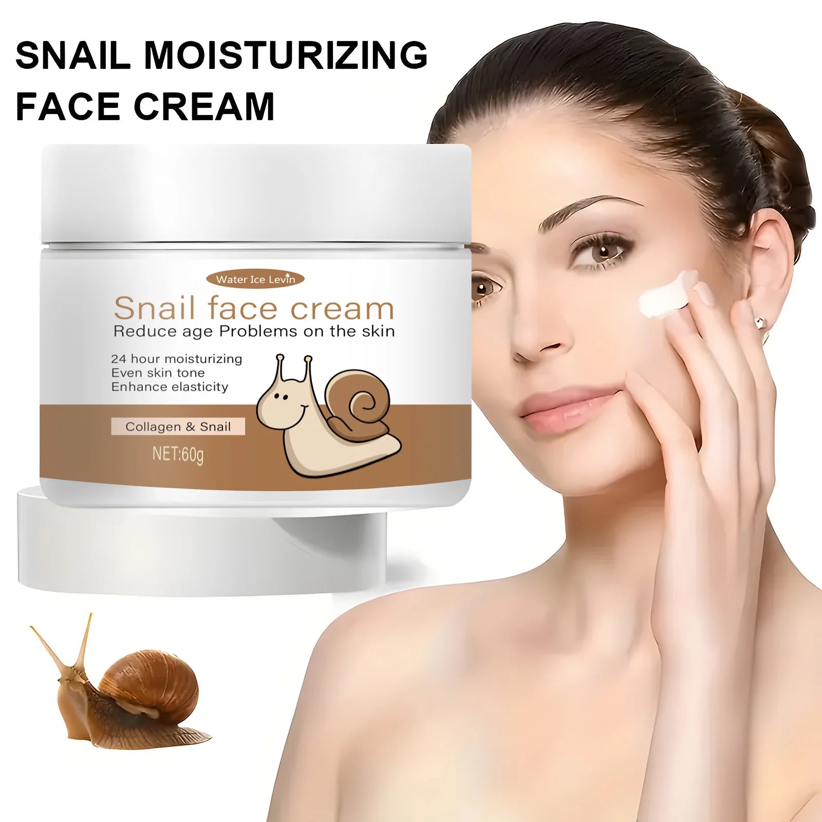 Snail Face Cream with Collagen & Retinol | 24H Moisturizer Face Moisturizer Cream Peaceful Pleasures Health and Wellness