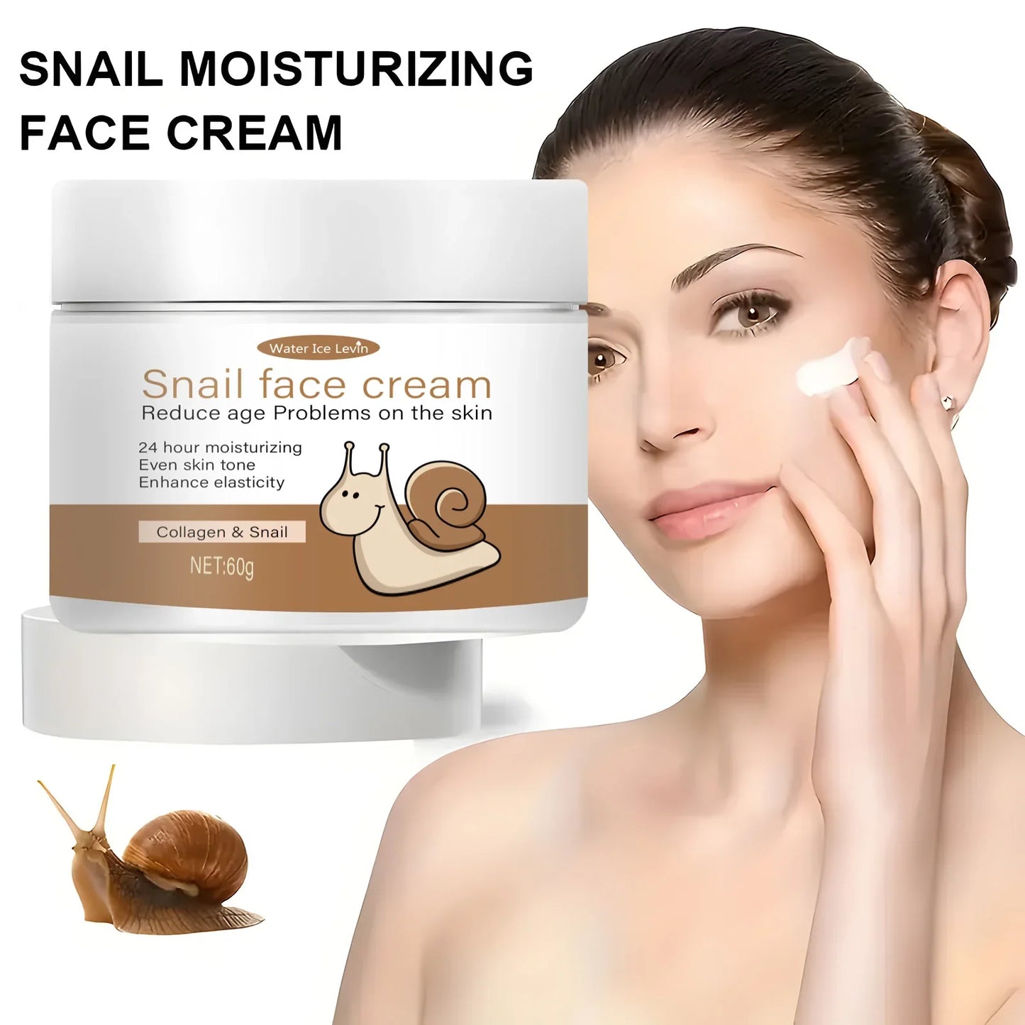 Snail Face Cream with Collagen & Retinol – 24H Moisturizer