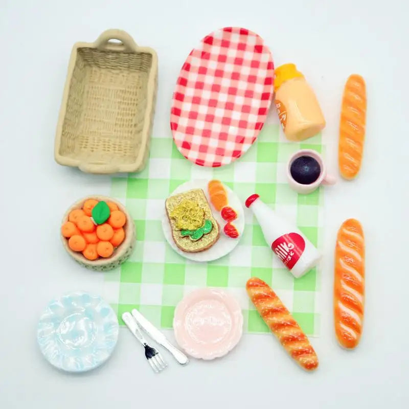 Dollhouse Miniature Breakfast Food Set – Dim Sum Bread Jam