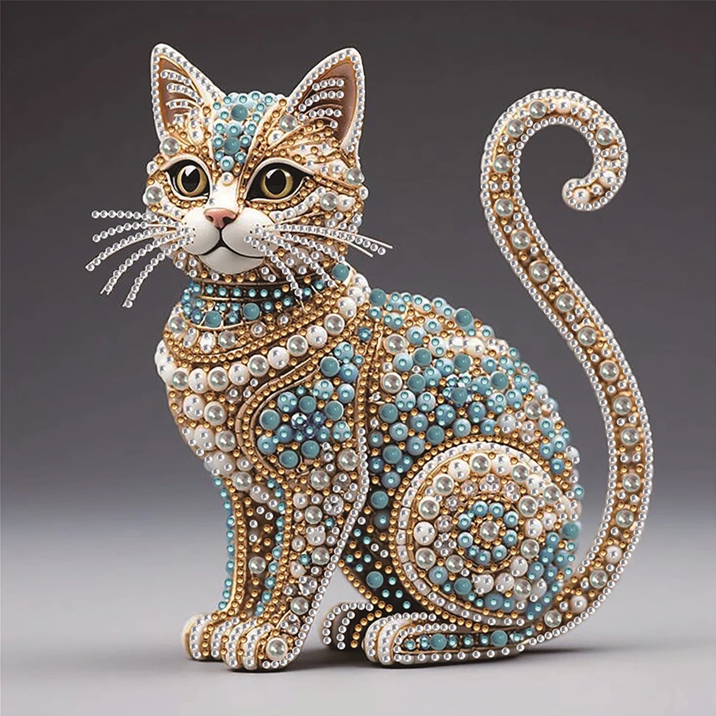 Cat Special Shaped DIY Partial Drill Diamond Painting Kits for Adults Beginners Home Decor Diamonds Dots Gem Art Kits 30x30cm Peaceful Pleasures Health and Wellness Standing Cat