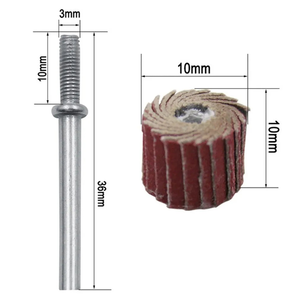Flap Wheel Disc Sanding Drill Abrasive Sandpaper 80-600Grit Polishing