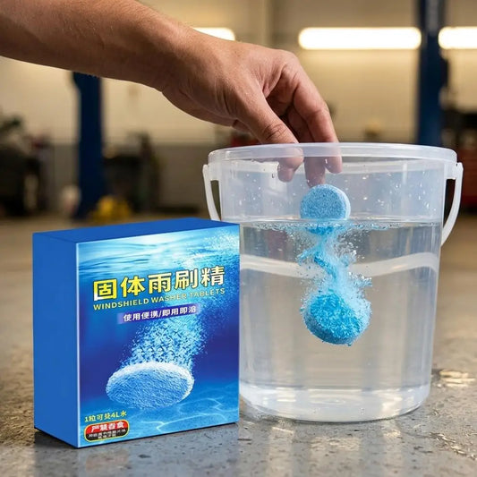 Car Windshield Glass Concentrated Washer Tablets Car Effervescent Washer Fluid Wiper Glass Solid Cleaning Tablets for Car Window Peaceful Pleasures Health and Wellness