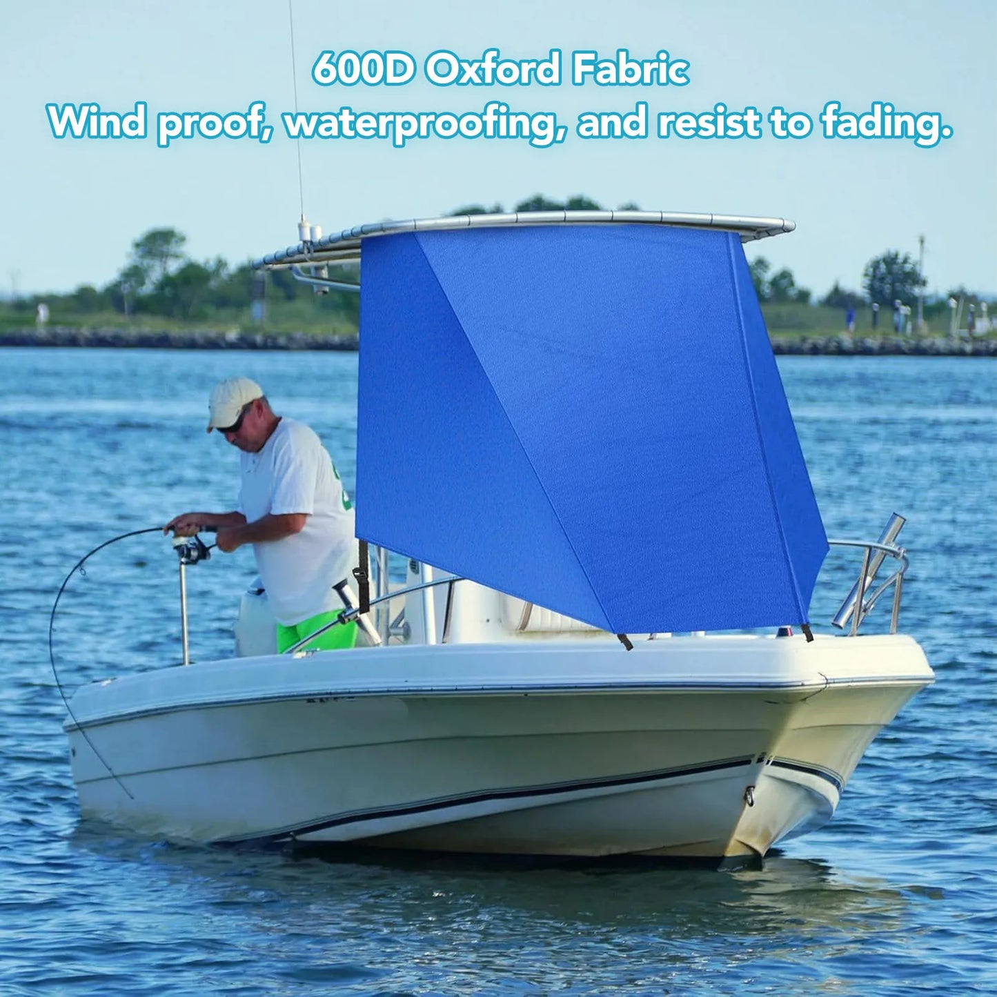 Boat T-Top Bow Sun Shade | 600D Waterproof Oxford Fabric Cover