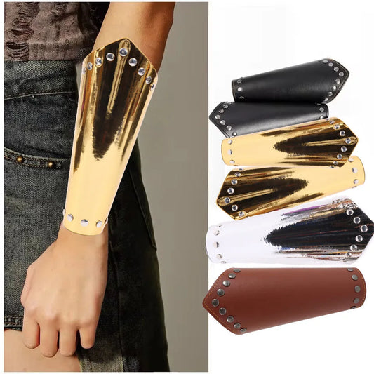 Viking Belt Medieval Steampunk Rock Wristband Pair Gloves Cosplay Peaceful Pleasures Health and Wellness
