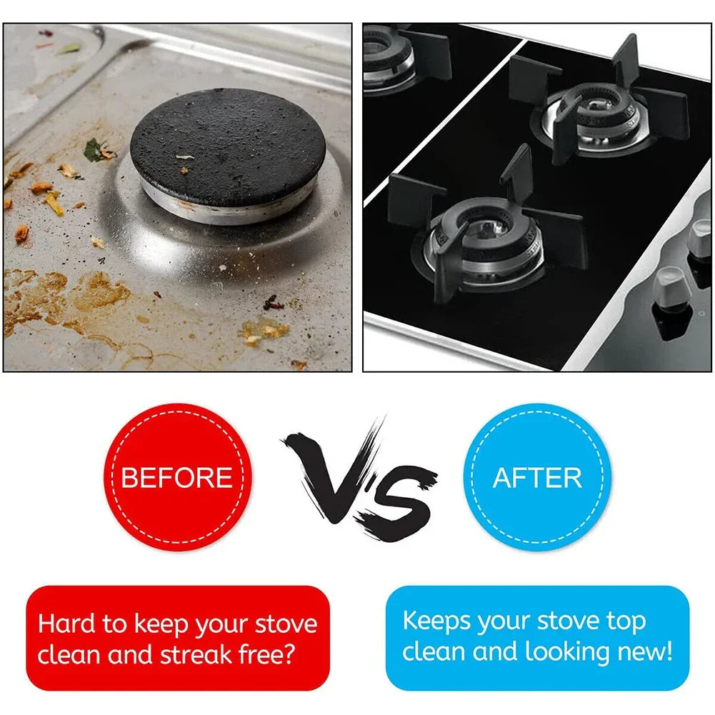 Gas Stove Burner Protector Pads – 5-Hole Reusable Non-Stick Set