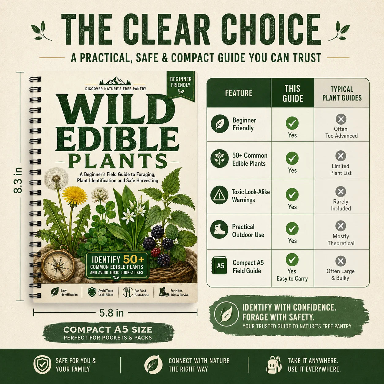 Wild Edible Plants Identification Guide Beginner Foraging Field