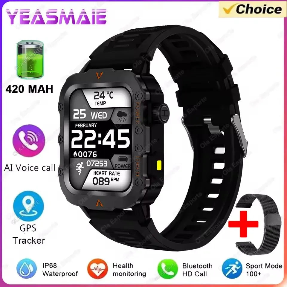 Ola Esporte Military Smartwatch – GPS, Heart Rate & Waterproof