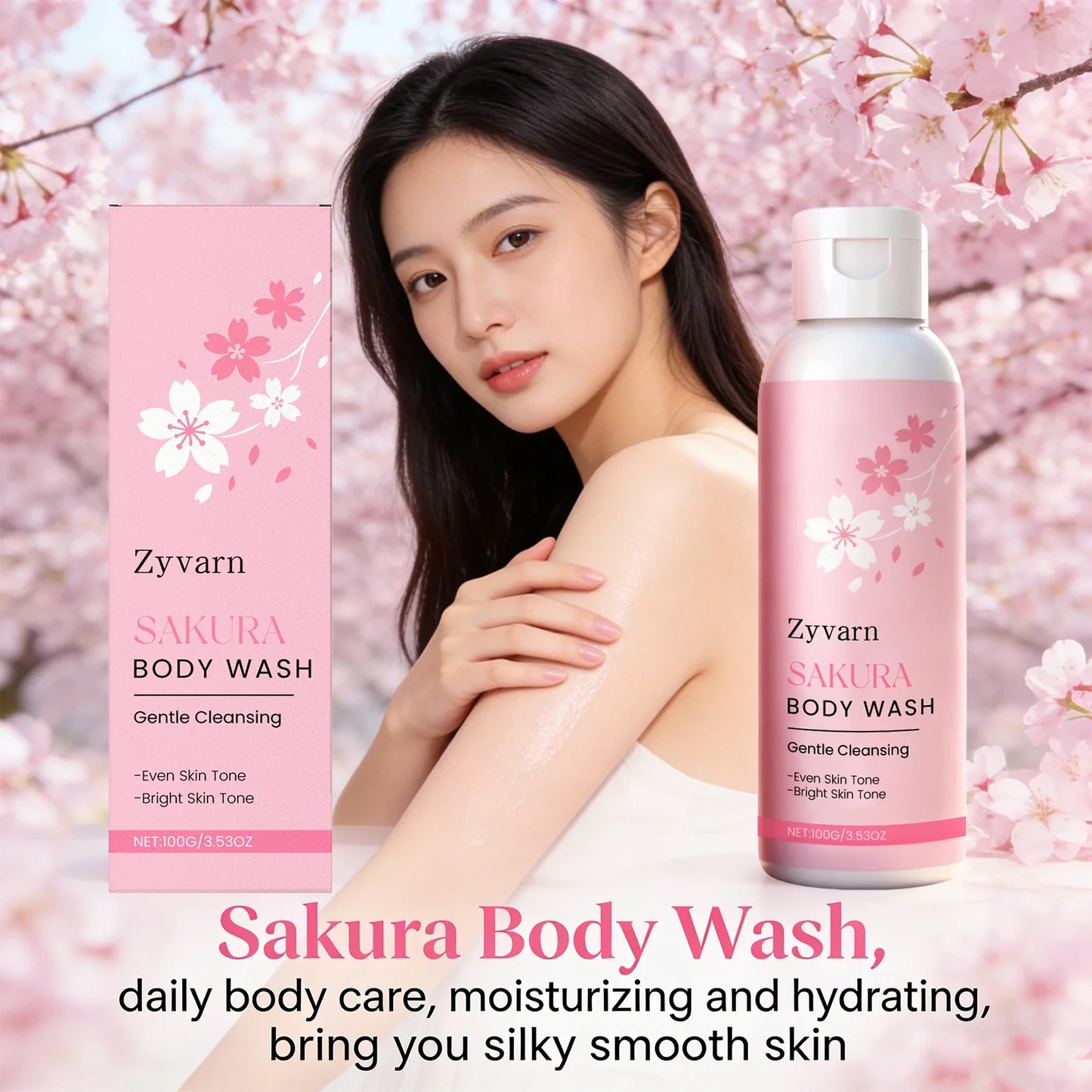 Sakura Body Wash – Moisturizing, Deep Cleansing & Fragrance