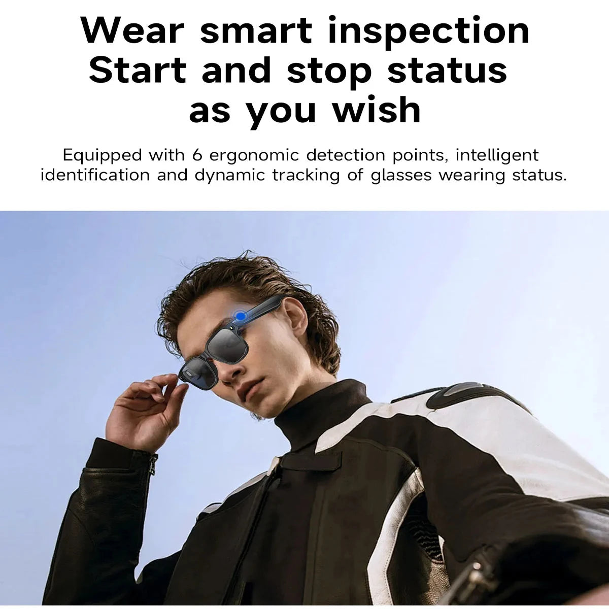 AI Smart Glasses Bluetooth Call Voice Assistant Translate Take Picture Touch Control Recording Video Waterproof Smart Sunglasses Peaceful Pleasures Health and Wellness