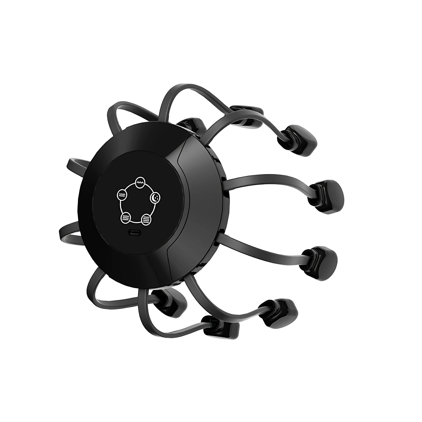 Multifunctional Electric Head Massager 10/14 Claws Vibration Scalp Relaxation Massage Machine Rechargeable for Anxiety Relief Peaceful Pleasures Health and Wellness Black 14-head
