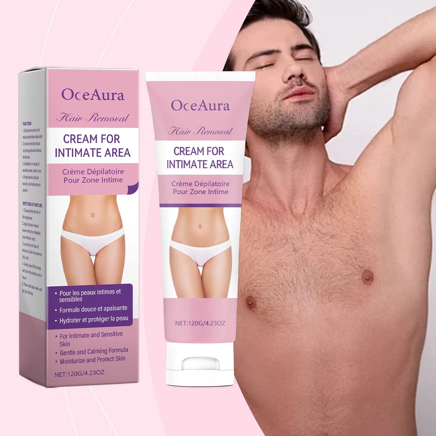 OceAura Sensitive Skin Hair Removal Cream | Bikini & Body