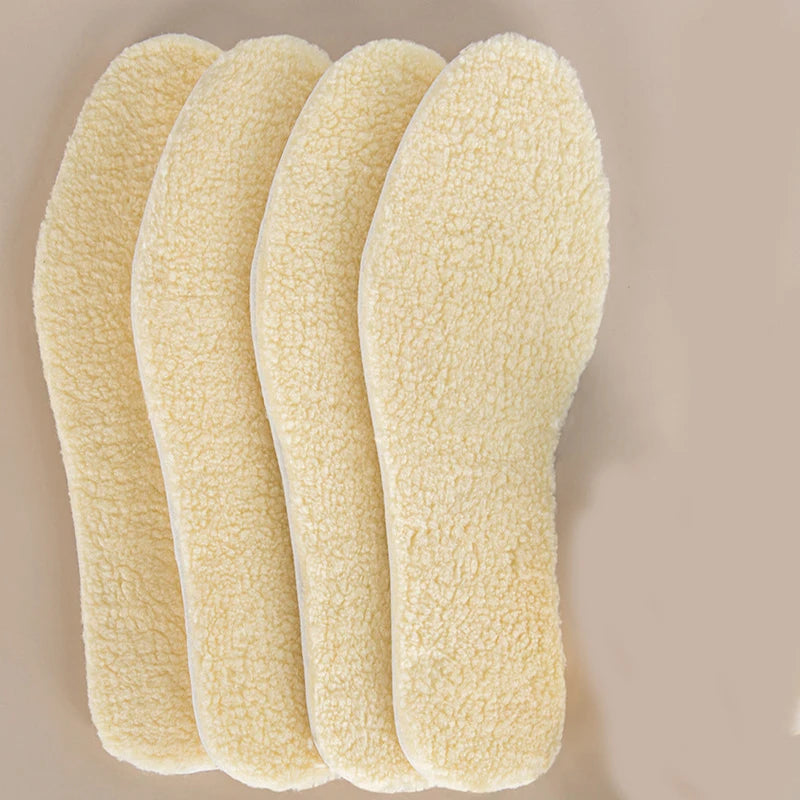 Adjustable Warm Insoles with Fleece and Thickened Lambskin Comfortable Cashmere and Cotton Insoles Snow Boots Peaceful Pleasures Health and Wellness