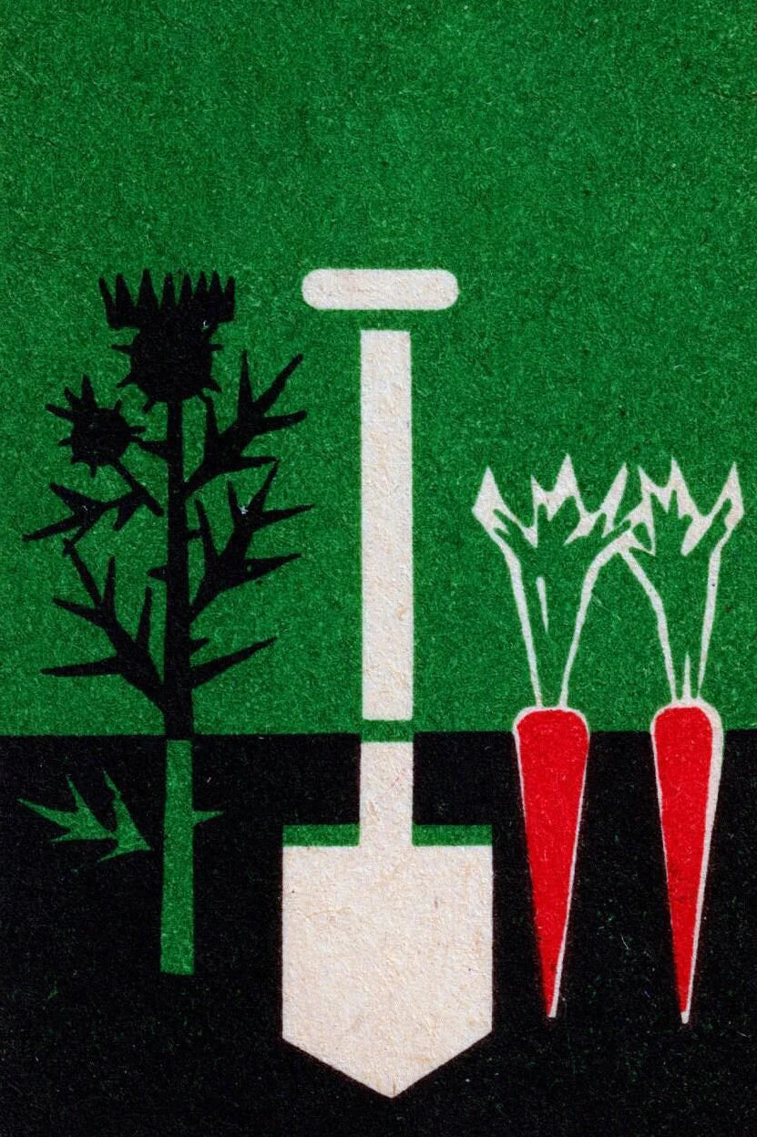 Vintage Eastern Europe Matchbox Canvas Wall Art – Geometric Animal