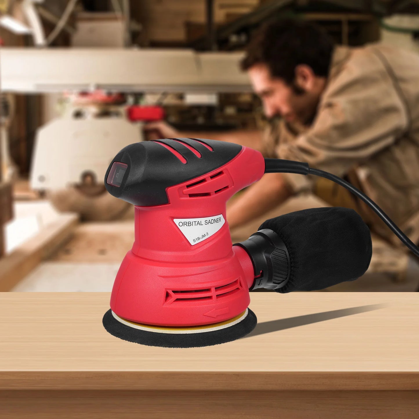 240W 2 0A 12000 RPM Circular Sander High-performance Woodworking Dust