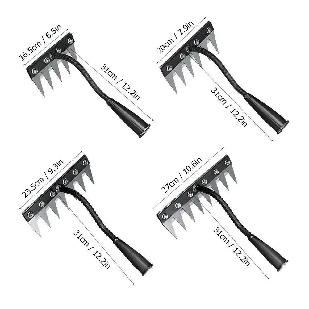 Metal Garden Rake 5–8 Teeth | Weeding & Soil Loosening Tool