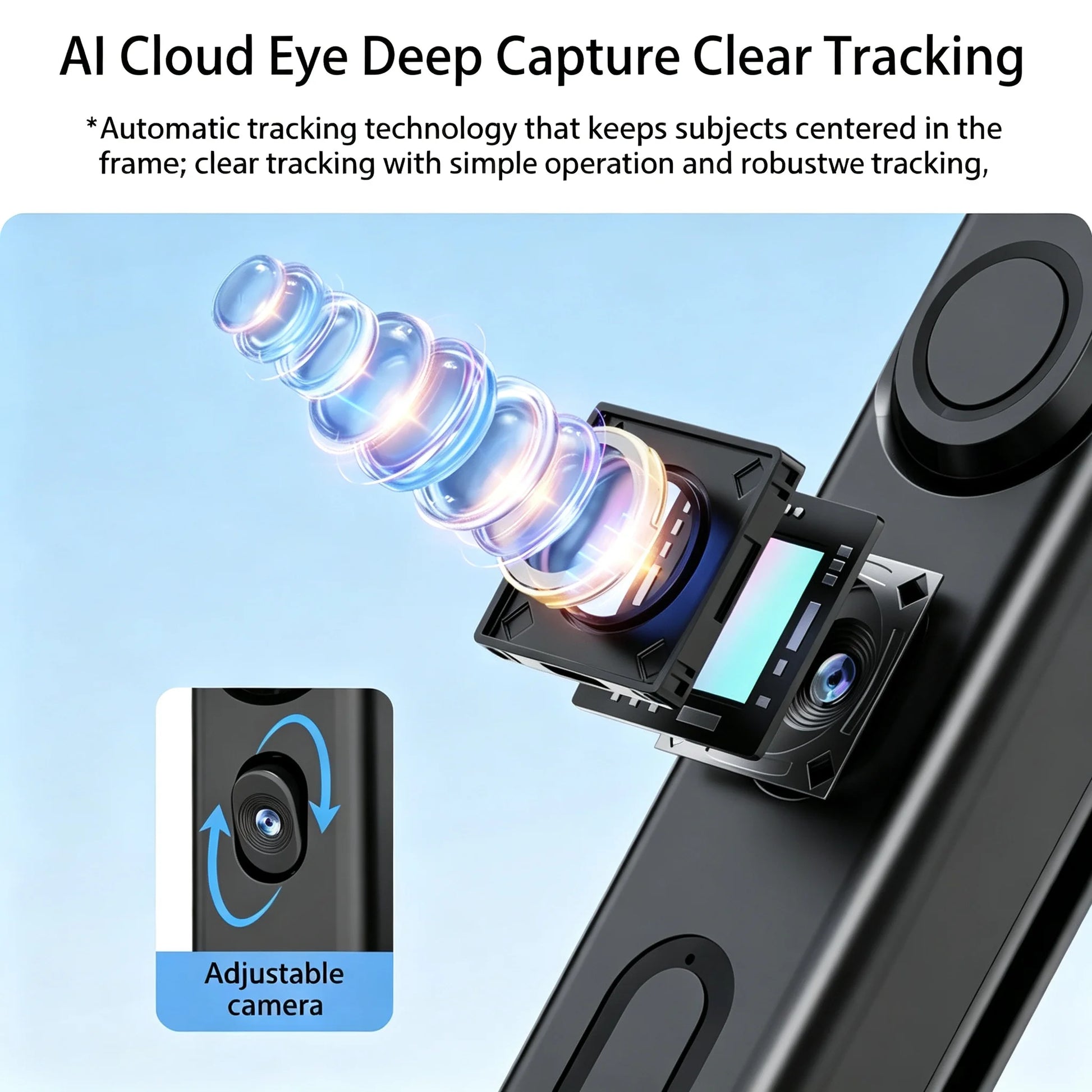 360° AI Face Tracking Selfie Stick Tripod | Gesture Control Peaceful Pleasures Health and Wellness