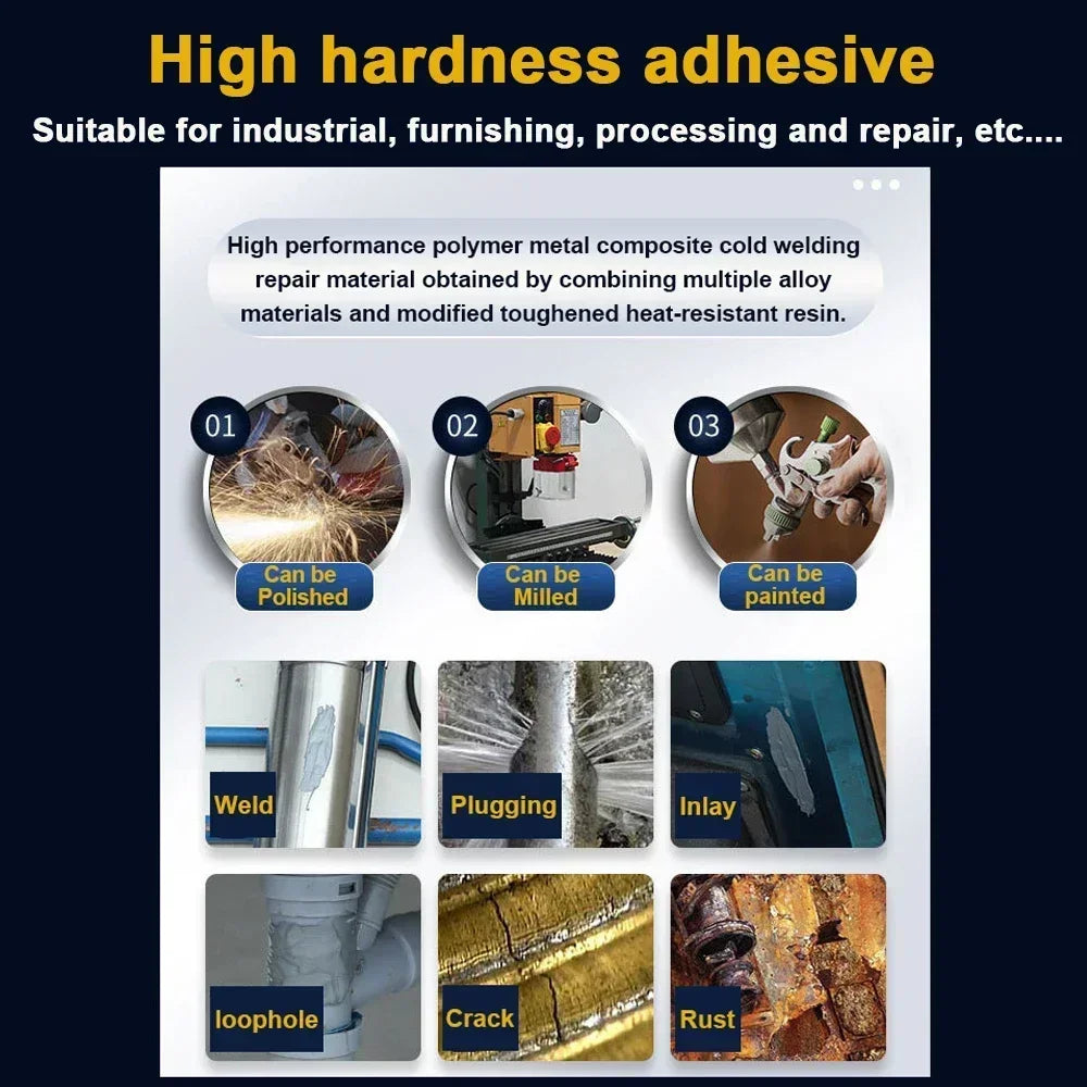 Metal Repair Epoxy Paste | Waterproof Cold Weld Glue Sealant