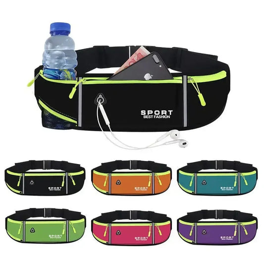 Waterproof Outdoor Sports Running Waist Bag Marathon Fitness Can Hold Water Bottle Mobile Phone Waist Bag Peaceful Pleasures Health and Wellness