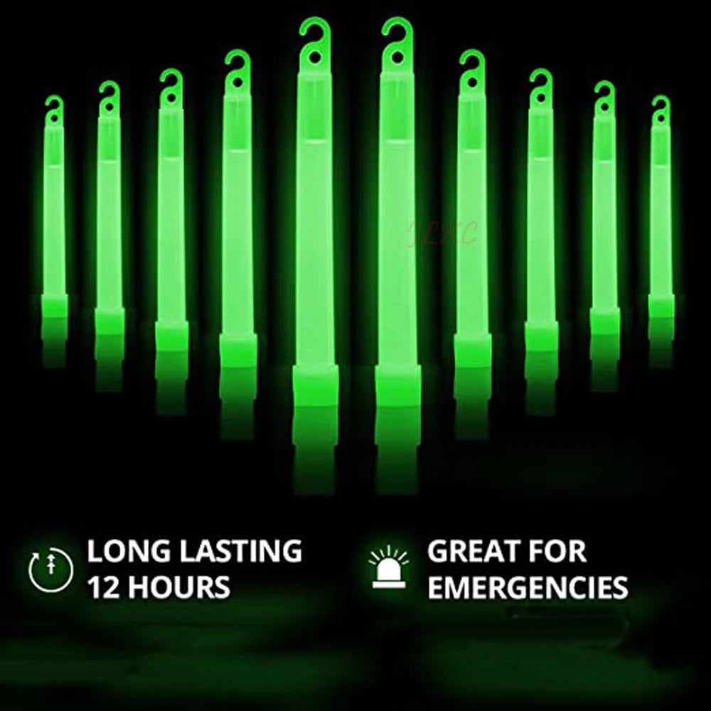 6inch 10 pcs Glow Stick 24-hour Chemical Fluorescent Colorful Light Camping Decoration Party Club Emergency survival tools Peaceful Pleasures Health and Wellness