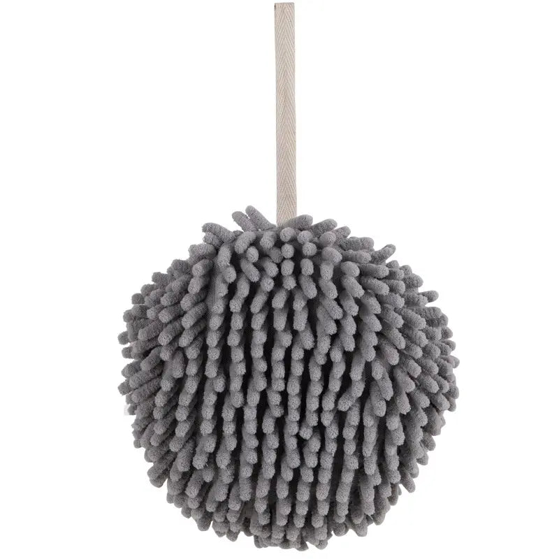 Chenille Microfiber Hand Towels with Hanging Loop | Quick Dry Microfiber Hand Towel Peaceful Pleasures Health and Wellness GRAY