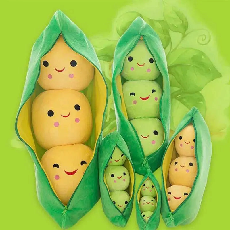 25CM Kawaii Pea Pod Plush Stuffed Toy – Kids Pillow Doll Gift