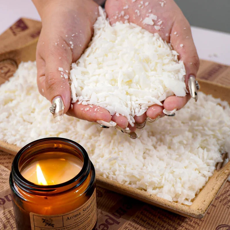 1kg Natural Soy Paraffin Wax, Premium DIY Candle Craft Material, Aromatherapy Pure Wax with Pigments for Handmade Candle Making Peaceful Pleasures Health and Wellness