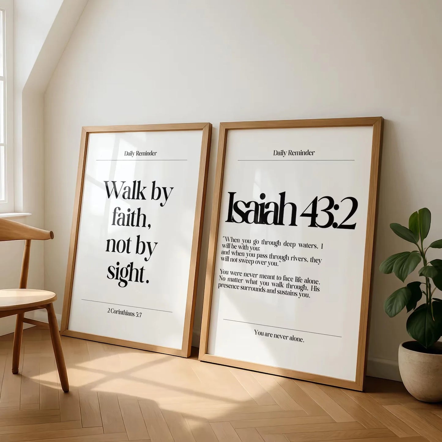 Walk By Faith Bible Verse Canvas Wall Art Print | Home Decor