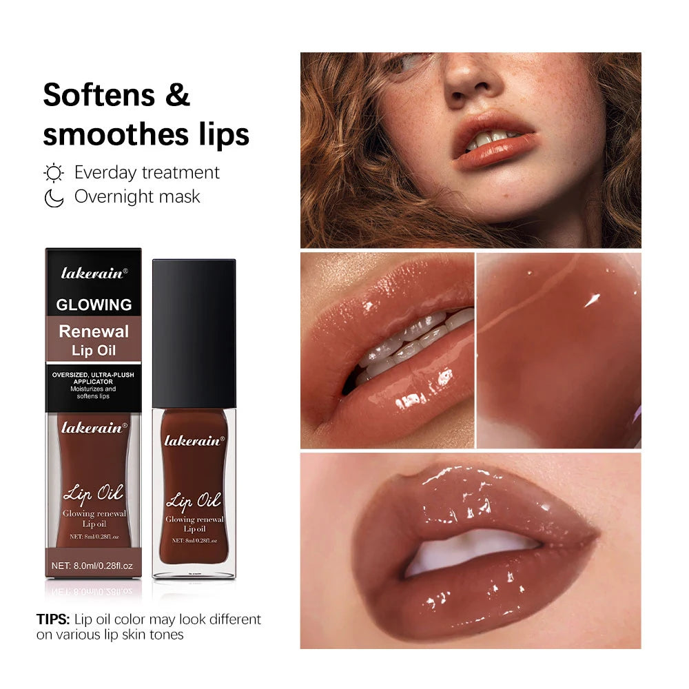 Glow Reviver Lip Oil Nourishing Tinted Lip Oil Moisturizing Honey Lip Gross Mirror Hydrating Lips Care Makeup Cosmetics Peaceful Pleasures Health and Wellness
