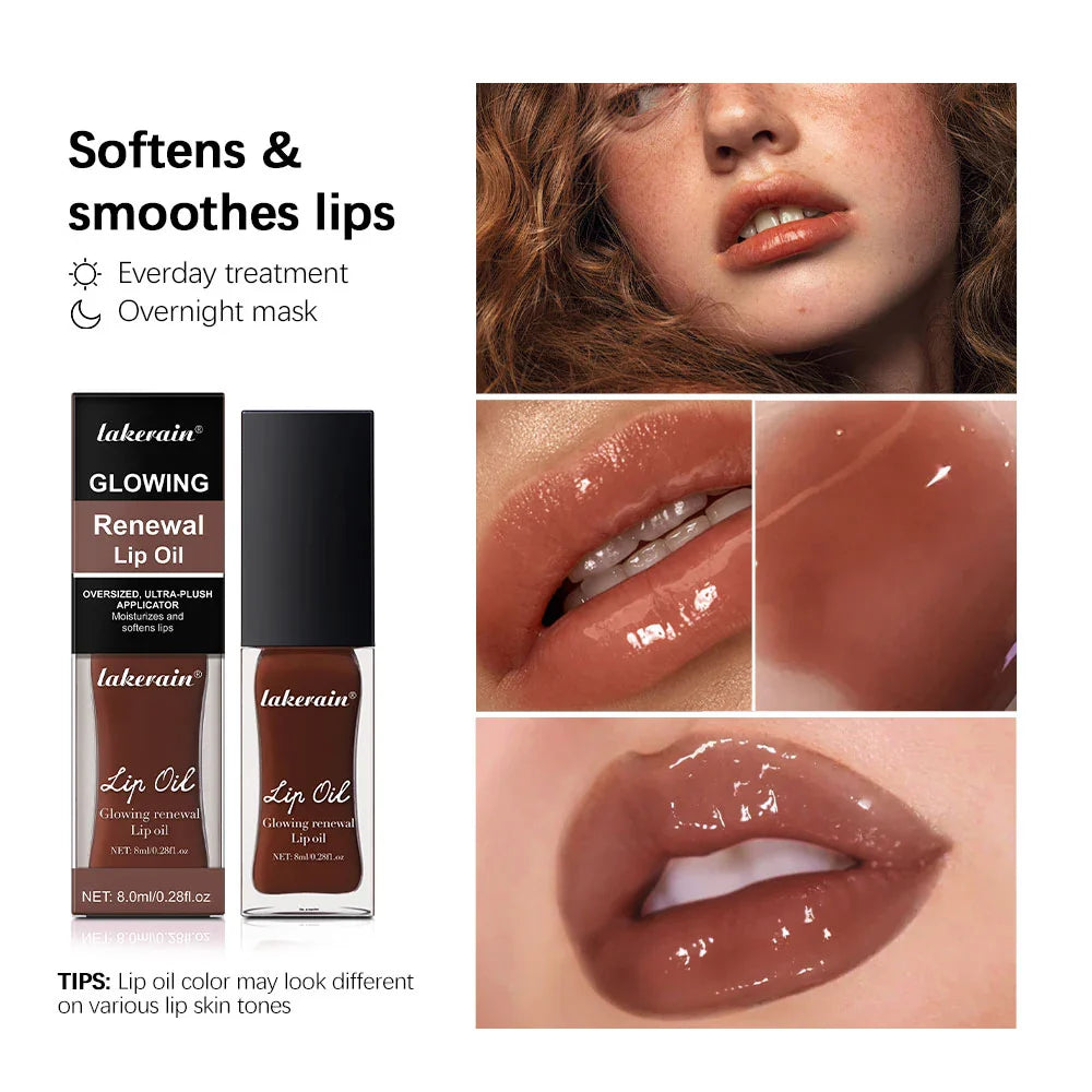 Lakerain Tinted Lip Oil – Hydrating Mirror Gloss | 7 Shades