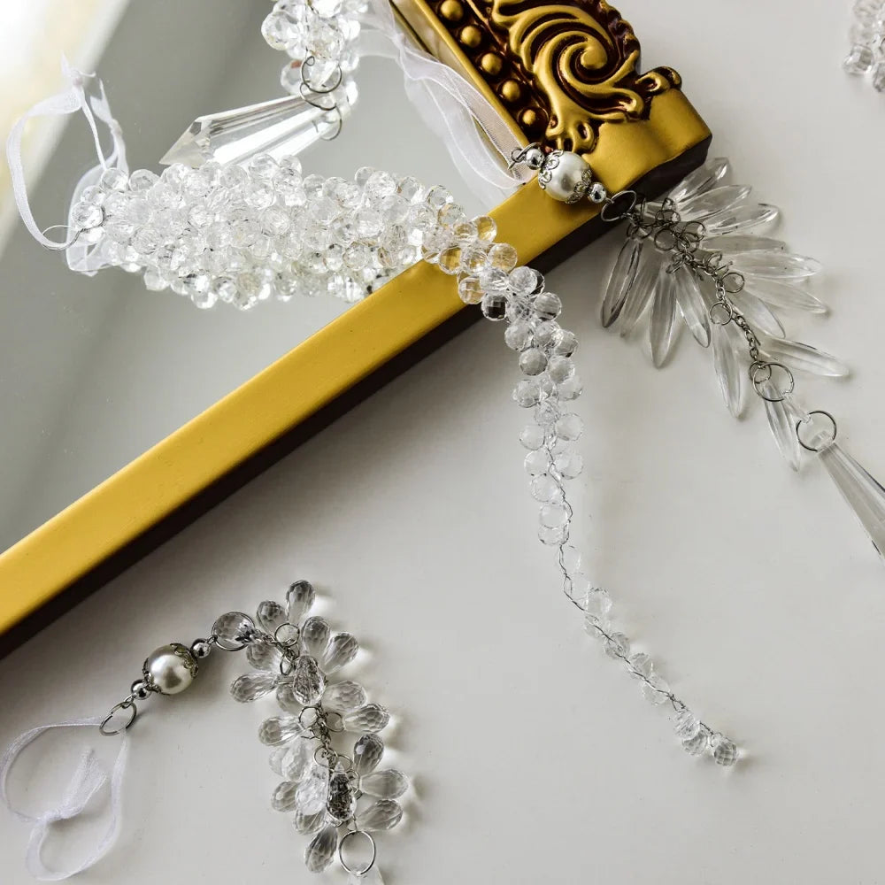 Crystal Acrylic Christmas Ornaments – Icicle, Snowflake & Angel