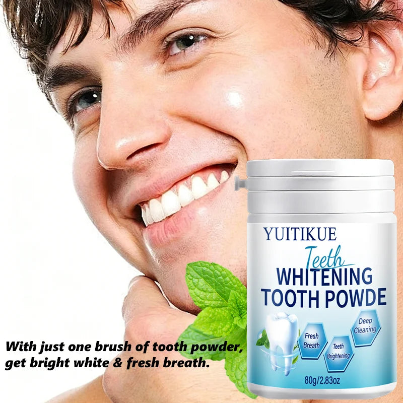 Yuitikue Teeth Whitening Tooth Powder, 80g Natural Mint Tooth Powder for Deep Cleaning, Fresh Breath & Teeth Brightening Peaceful Pleasures Health and Wellness