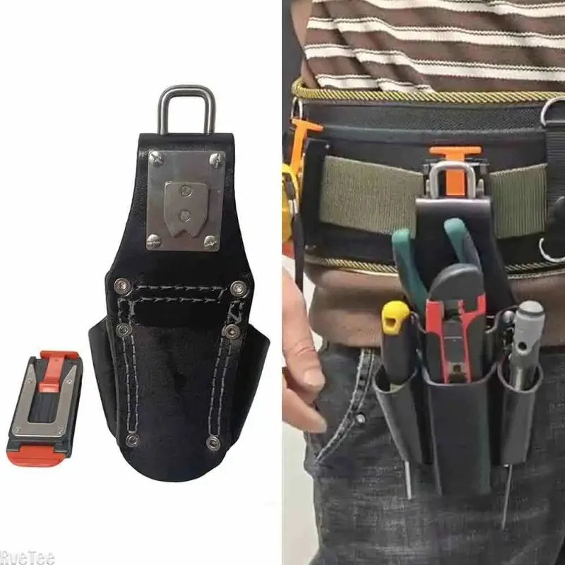 Cowhide Leather Belt Tool Bag | Electrician Pliers Pouch