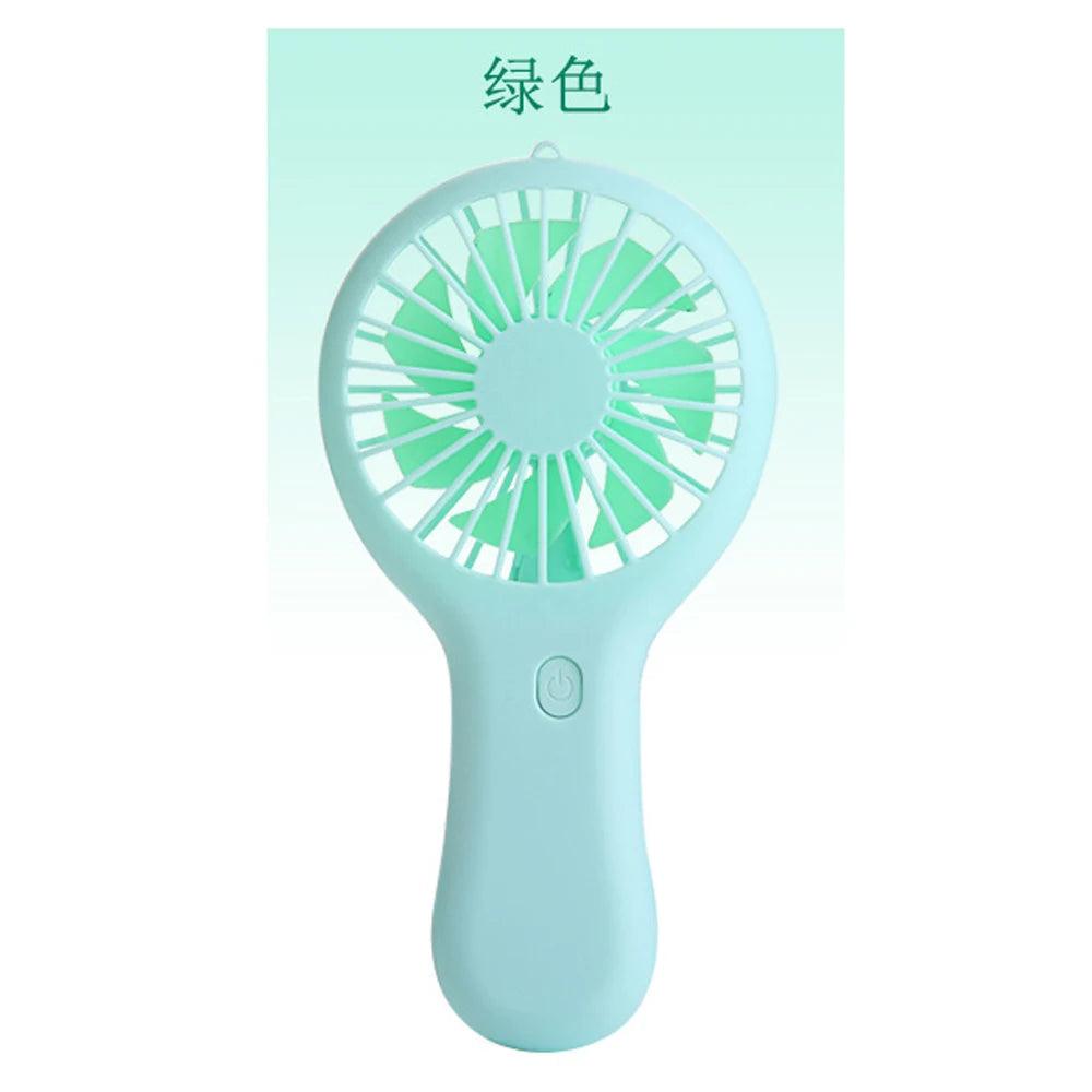Cute Mini Portable Fan USB Charging 3-speed - Handheld Small Electric Fan Fan for Men and Women Suitable for Room Home Peaceful Pleasures Health and Wellness green