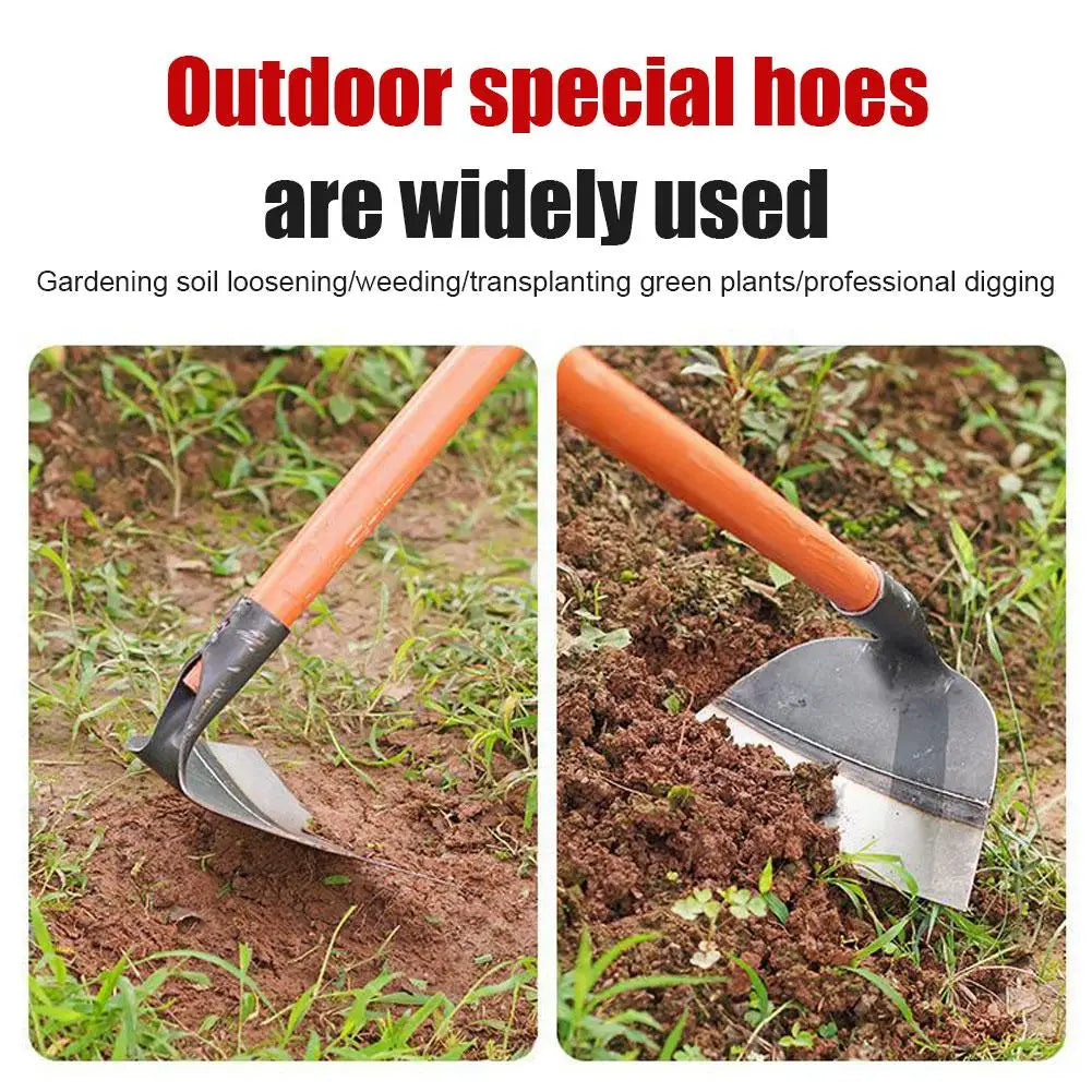Heavy-Duty Manganese Steel Farm Hoe – Weeding & Tilling