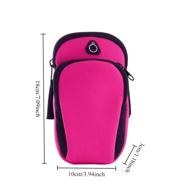 Outdoor Cycling Sports Arm Bag Portable Storage Bag Arm Bag Design Peaceful Pleasures Health and Wellness Rose red 10x18x3cm