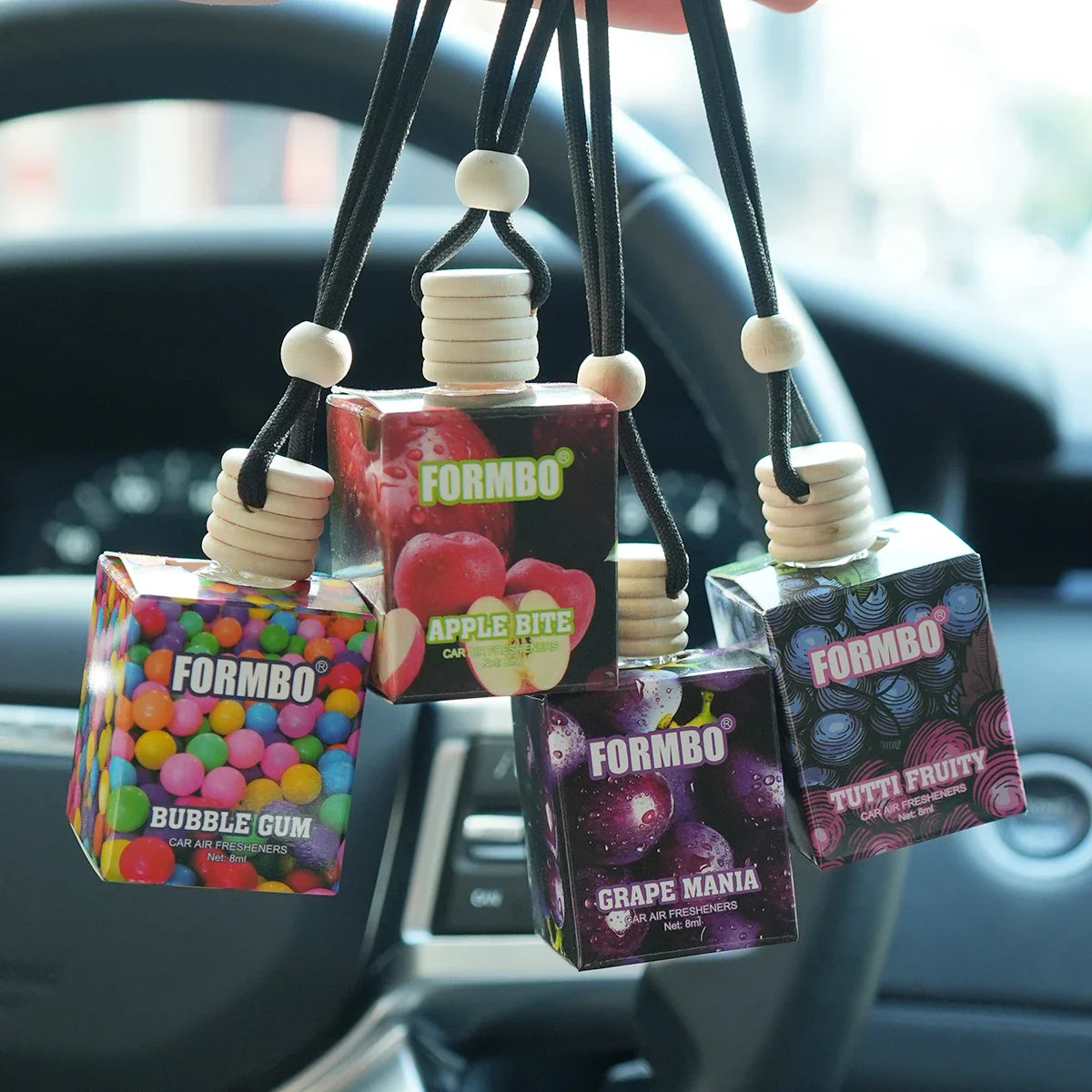 FORMBO Fruit Car Air Freshener Pendant | 4 Scents, 8ml