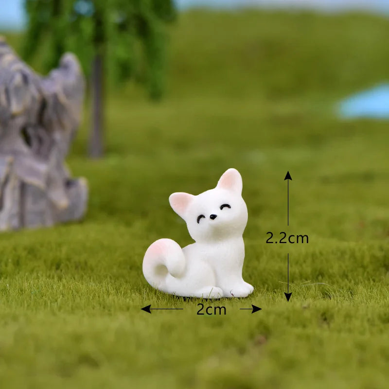Mini Resin Bunnies Miniature Figures Little Rabbit Ornament Micro Landscape Dollhouse Decoration Crafts Living Room Decoration Peaceful Pleasures Health and Wellness type3