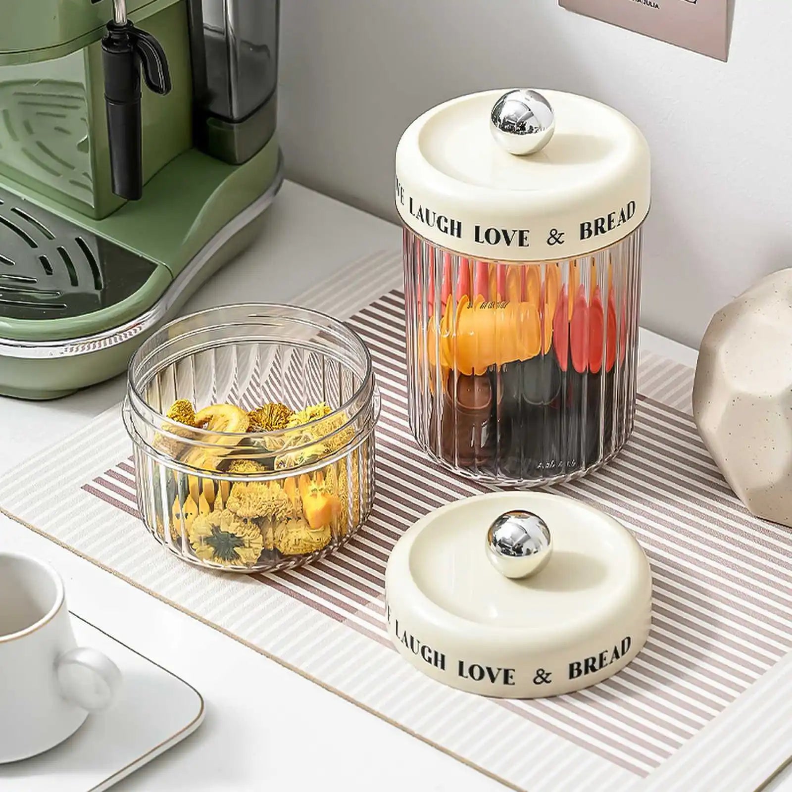 Airtight Food Storage Containers - BPA-Free Kitchen Canisters for Grains/Dry Goods with Moisture-Proof Seal & Stackable Design Peaceful Pleasures Health and Wellness
