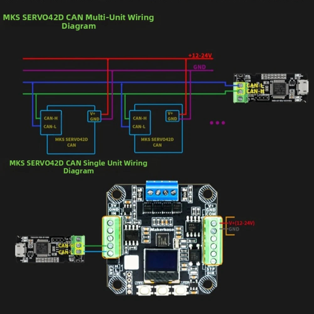 ERVO42D NEMA17 Closed-loop Stepper Motor Driver CNC3D Printers Genl