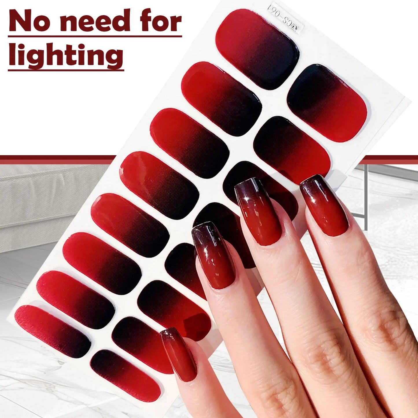 Gradient Ombre Nail Wraps – No-Lamp French Nail Stickers