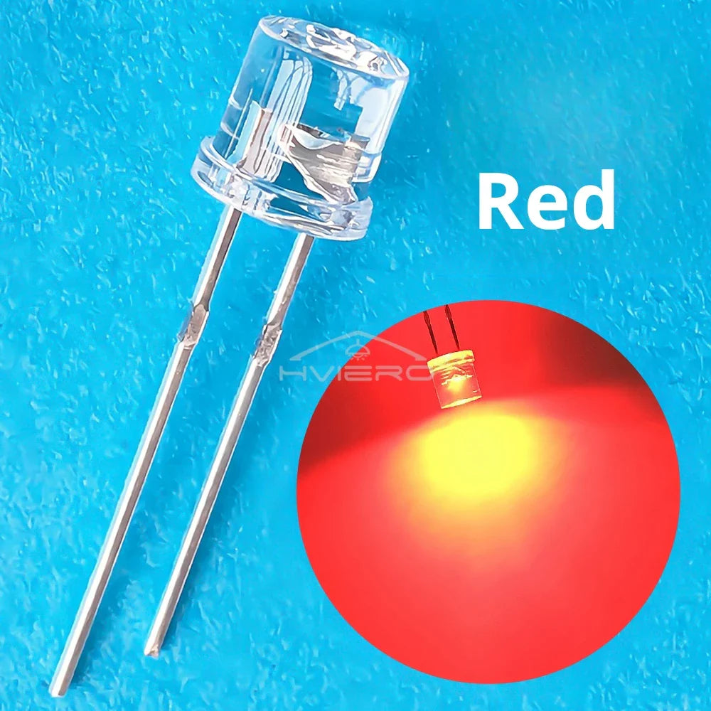 1000Pcs 5mm Flat Top LED Diodes | Ultra Bright Multi-Color Bulbs