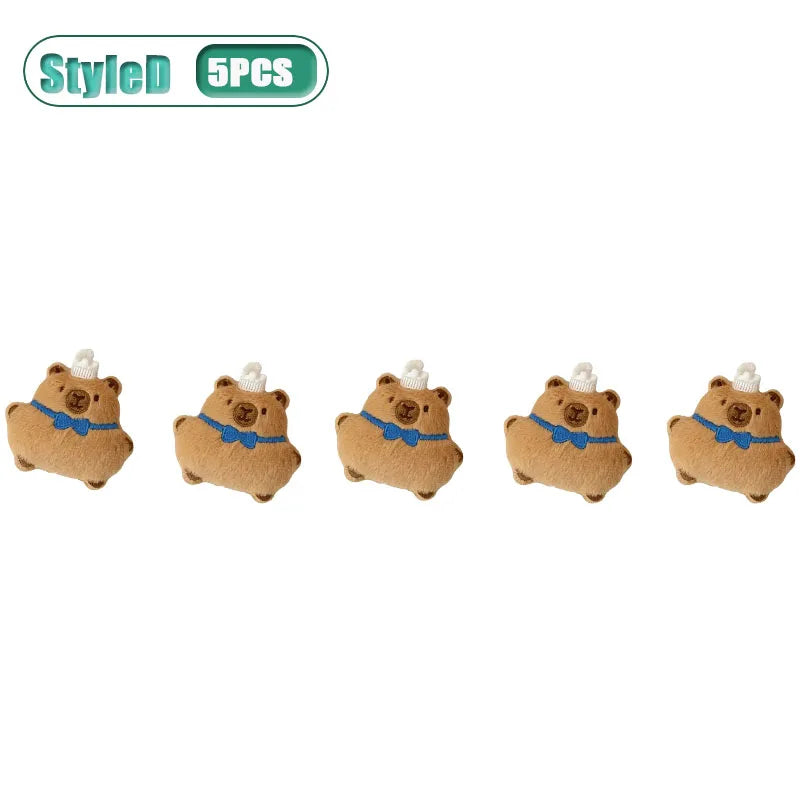 Capybara Plushie Keyring – Cute Anime Bread Topper Fluffy Toy