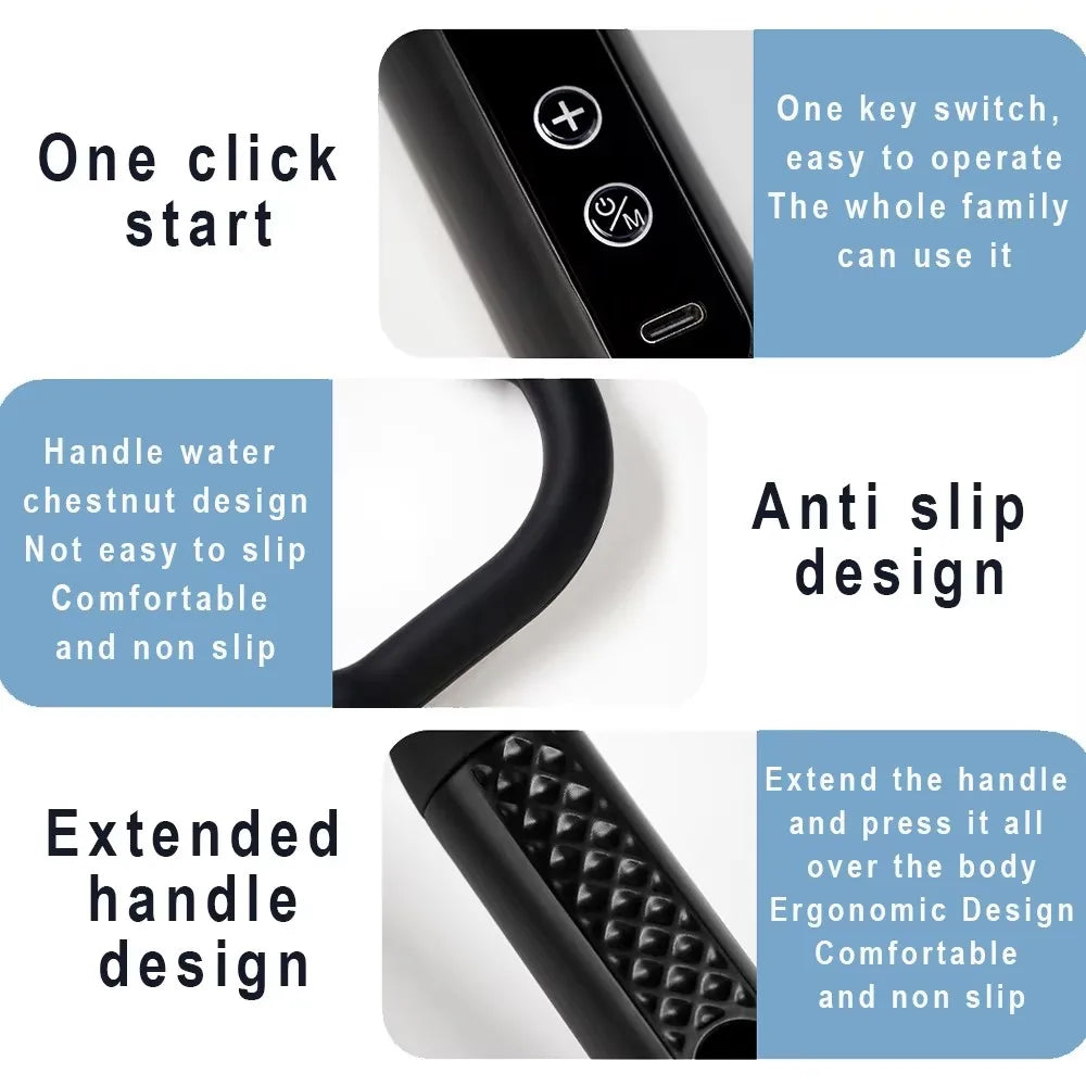 2025 New Smart Fascia Gun Electric Massager Massage Hammer Electric Fascia Gun Home Handheld Hammer Back Artifact Christmas Gift Peaceful Pleasures Health and Wellness