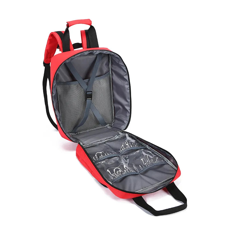 Large Capacity First Aid Kit With Multi layer Storage Pack Outdoor First Aid Kits Backpack 900D Tear Resistant Waterproof Peaceful Pleasures Health and Wellness