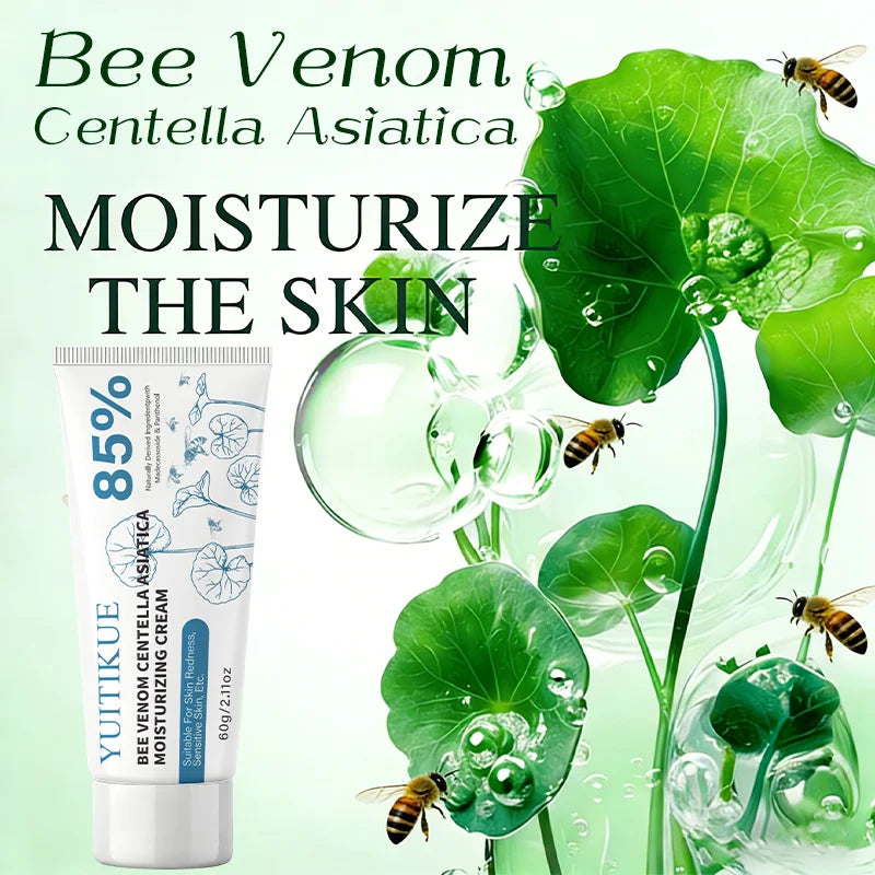 YUITIKUE Bee Venom Centella Asiatica Moisturizing Cream 60g 85% Natural Formula for Sensitive, Redness-Prone Skin Peaceful Pleasures Health and Wellness